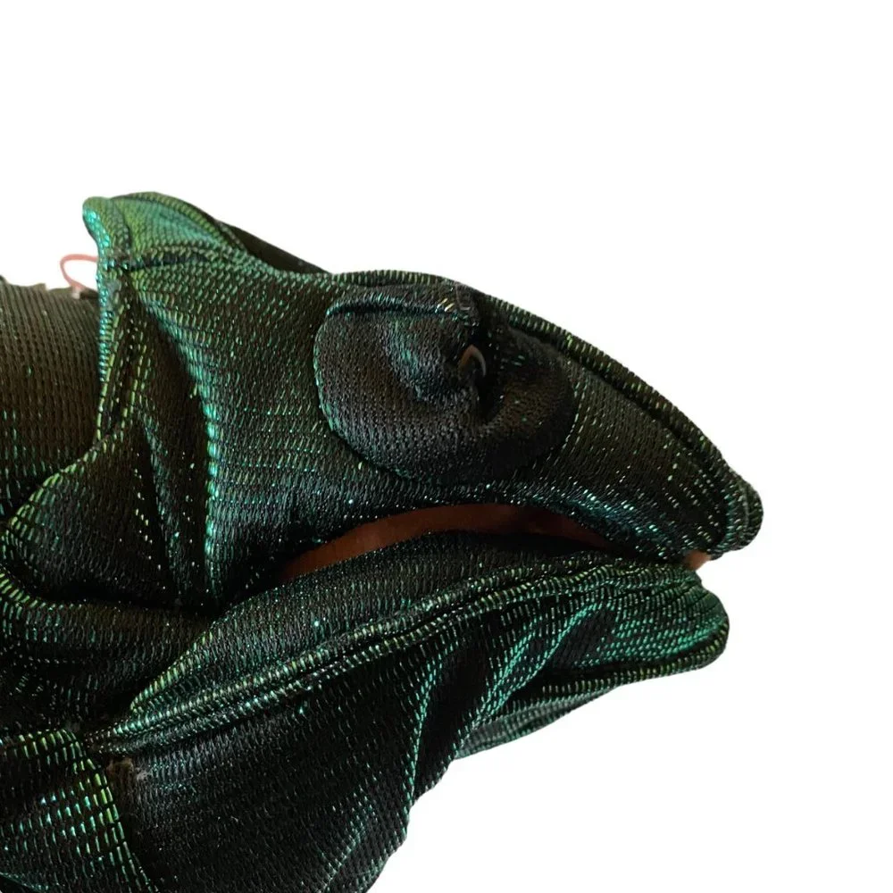 Folkmanis chameleon hand puppet‎ iridescent green lizard Folktails 15.5